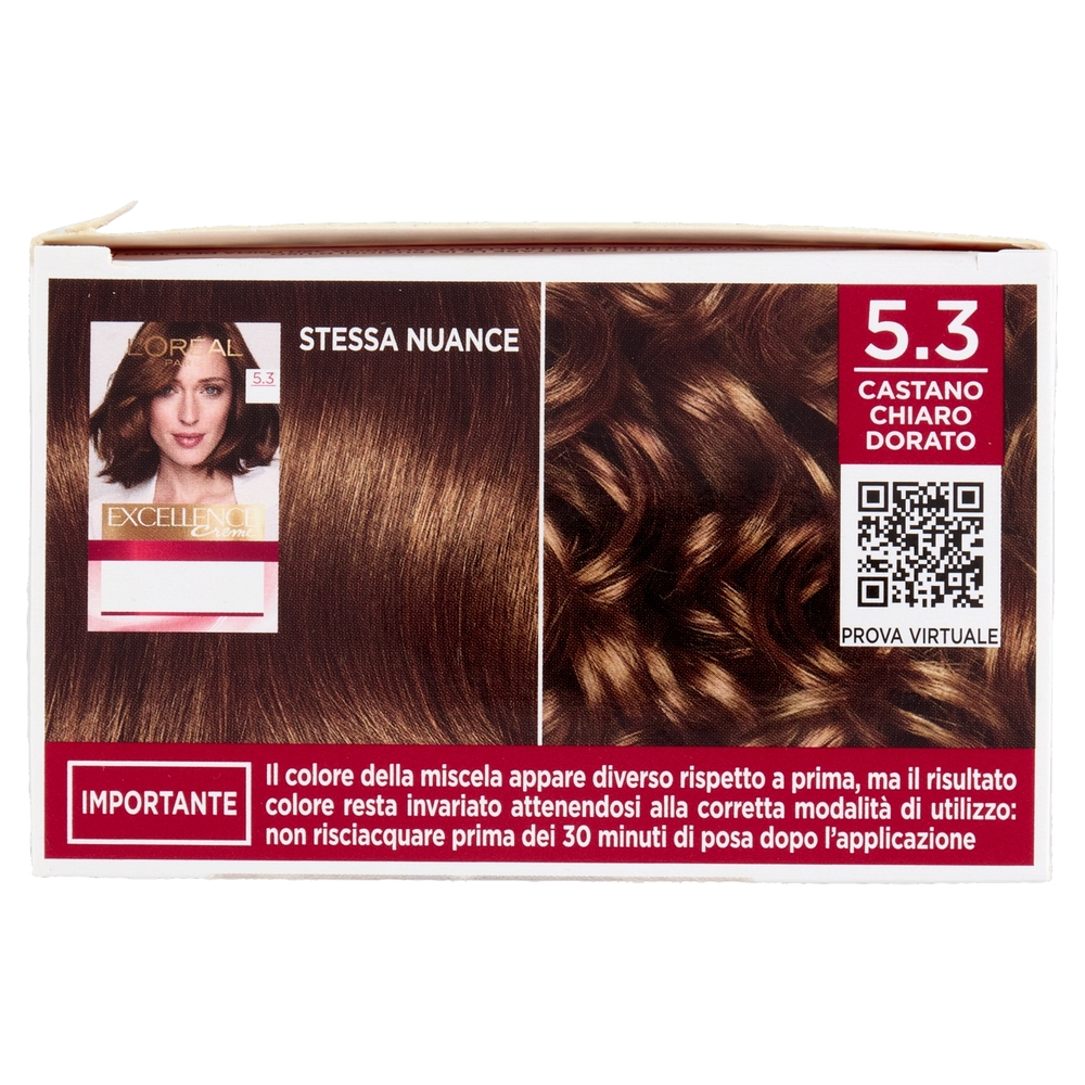 L'Oréal Paris Excellence Creme Colorazione Triplo Trattamento 5.3 Castano Chiaro Dorato